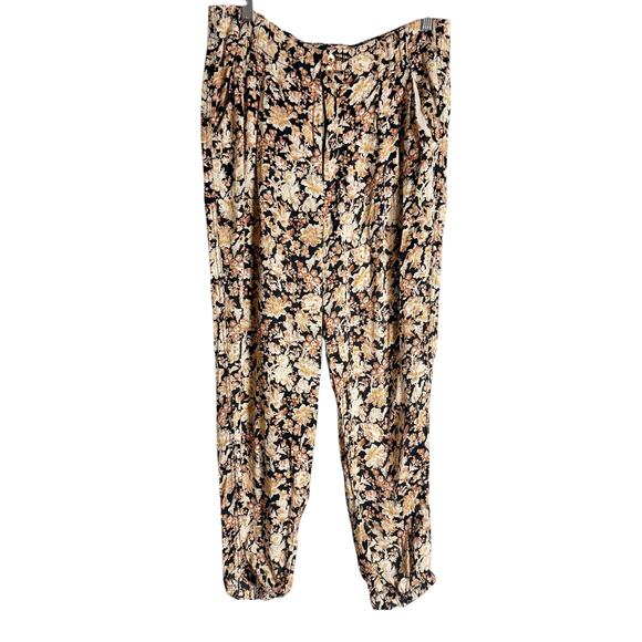 Anthropologie Diandra Floral Print High Rise Pleated Jogger Pants Size 10 - Picture 5 of 14